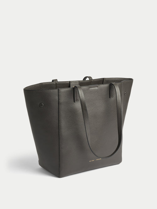 Archer Large Leather Soft Tote | Dark Fawn