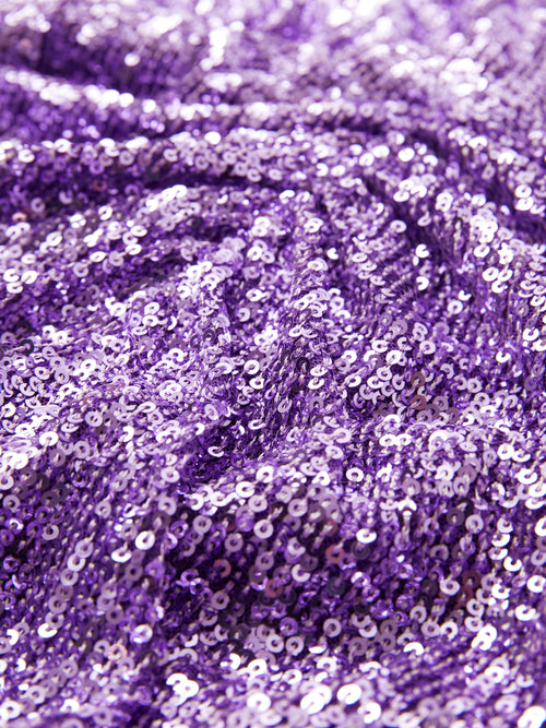 Sequin Ruched Midi Dress | Purple