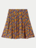 Vintage Poppy Mini Skirt | Orange
