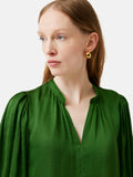 Cicelly Recycled Satin Drape Top | Green