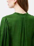 Cecily Satin Drape Top | Green