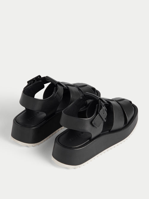 Buxton Wedge Sandal | Black