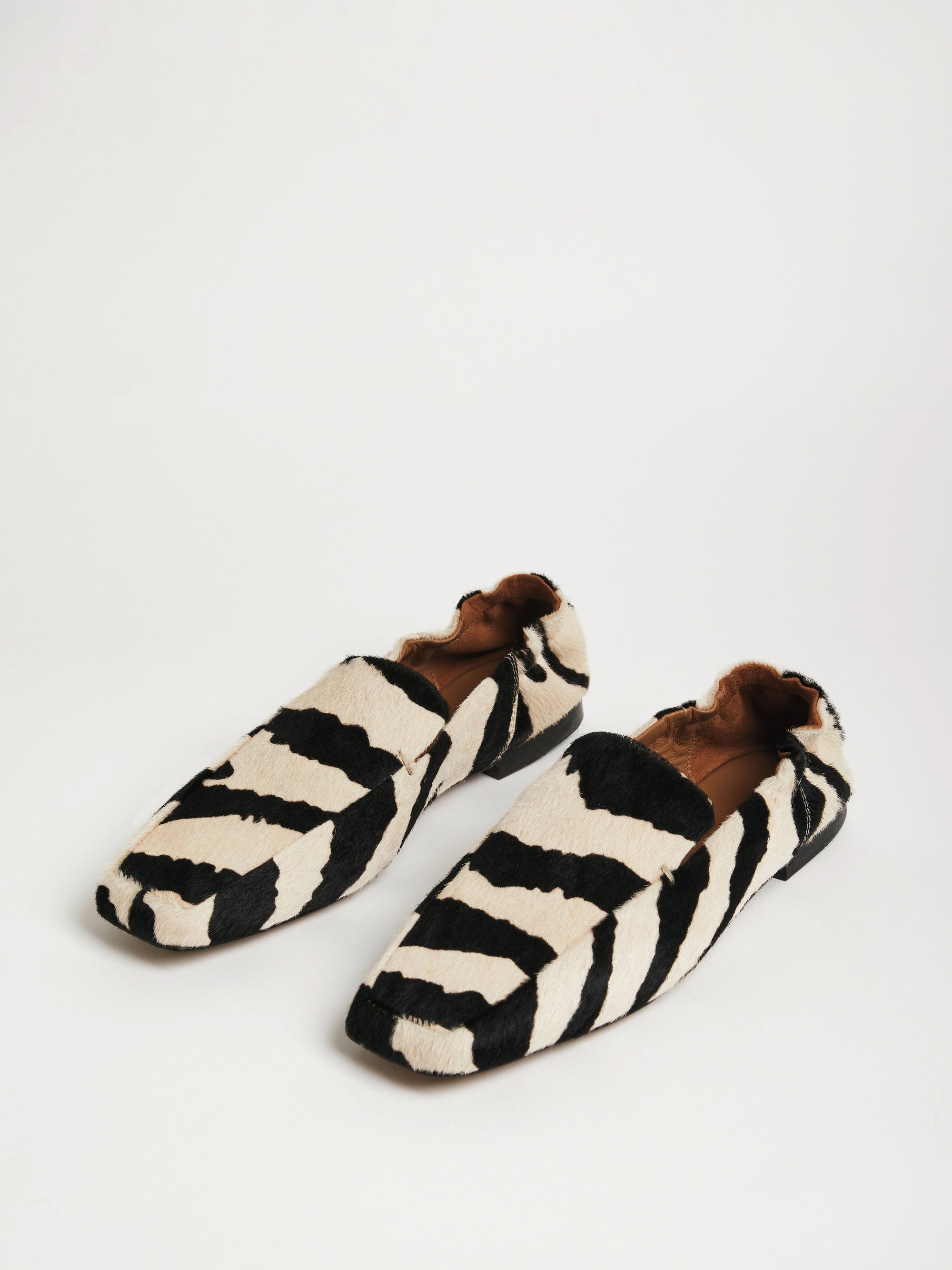 Zebra Print Leather Loafers | Monochrome – Jigsaw