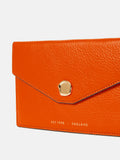 Mia Envelope Leather Pouch | Orange
