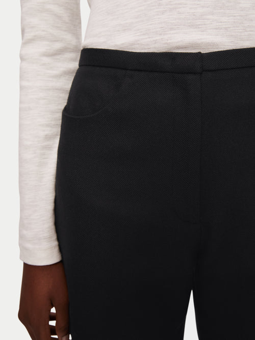 Harris Wool Twill Trouser | Black