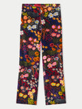 Midnight Garden Silk Trouser | Multi