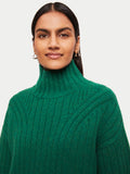 Soft Wool Rib Jumper | Green