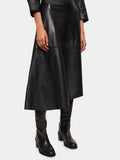Asymmetric Leather Dress | Black