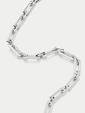 Square Link Chain Necklace | Silver