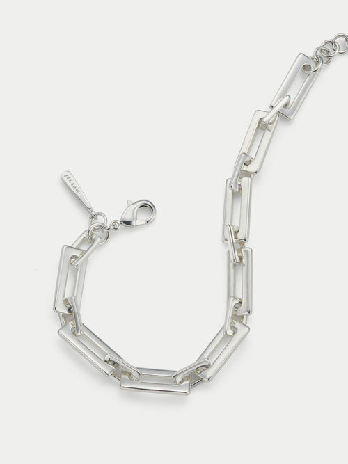 Square Link Chain Bracelet | Silver