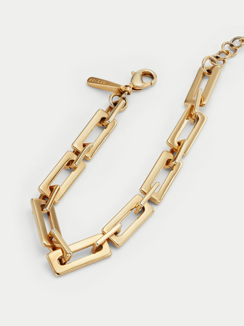 Square Link Chain Bracelet | Gold