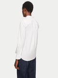 Cotton Poplin Ruffle Shirt | White
