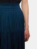 Recycled Satin Midi Skirt | Blue