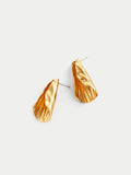 Hammered Leaf Earring | Gold