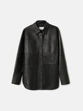 Leather Overshirt | Black