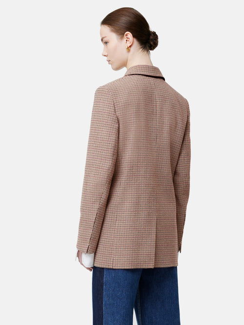 Clarence Puppytooth Jacket | Brown