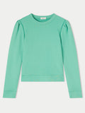 Puff Sleeve Sweatshirt | Green