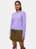 Puff Sleeve Sweatshirt | Purple