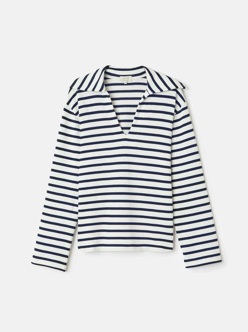 Breton Stripe Sweatshirt | Navy