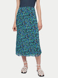 Vintage Poppy Midi Skirt | Blue
