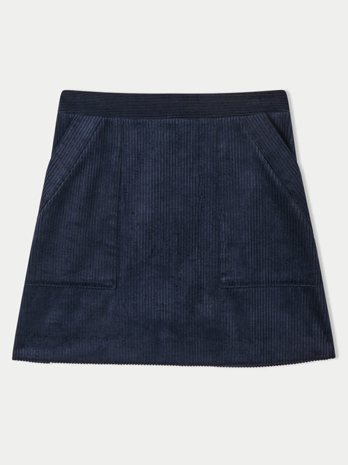 Cord Mini Skirt | Navy