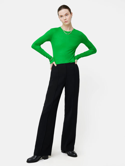 Tencel Wool Long Sleeve Top | Green