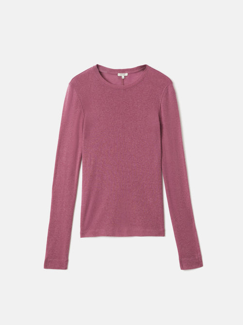 Tencel Wool Long Sleeve Top | Pink