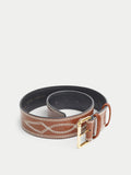 Collagerie Stitch Leather Belt | Tan