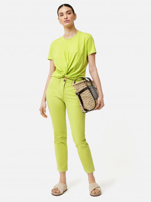 Slim Leg Cotton Chino | Green