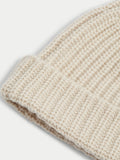 Wool Rib Beanie | Cream