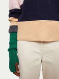 Wool Rib Long Mittens | Green