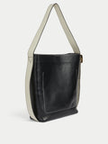 Zoey Buckle Patent Xl Tote | Black