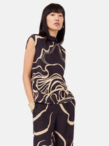 Sharan Ranshi Silk Top | Purple