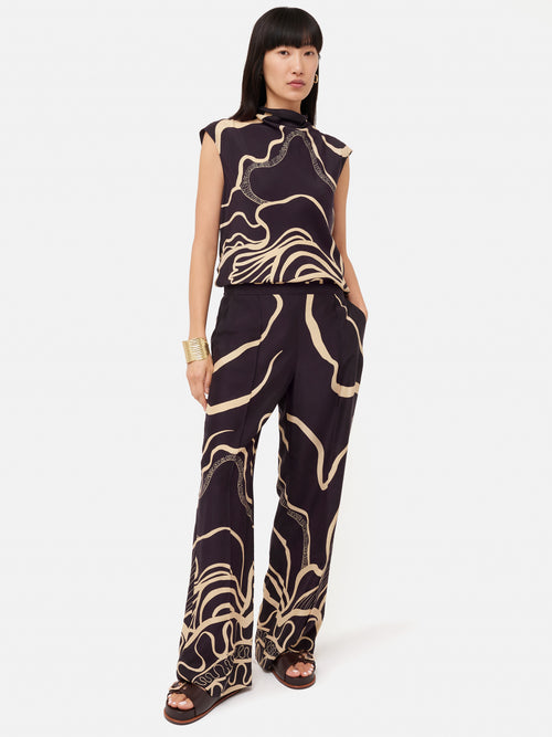 Sharan Ranshi Silk Top | Purple