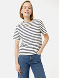Heavy Cotton Stripe T-shirt | Navy
