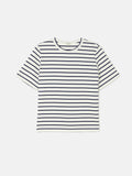 Heavy Cotton Stripe T-shirt | Navy