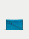 Katie Mini Croc Leather Bag | Blue
