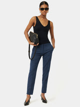 Portofino Palmer Check Trouser | Navy