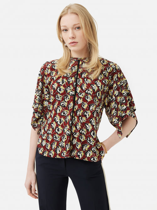Collagerie Fig Leaf Top | Red