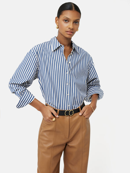Cotton Poplin Stripe Shirt