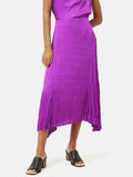 Satin Crinkle Midi Skirt | Purple Orchid
