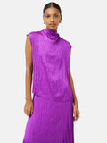 Satin Crinkle Midi Skirt | Purple Orchid