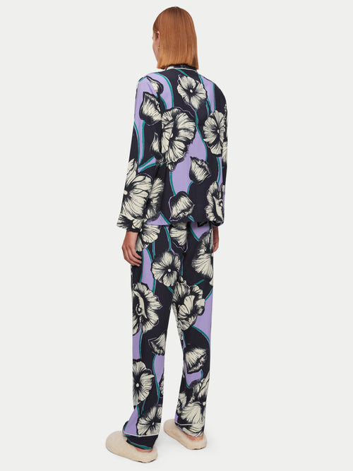 Charcoal Poppy Modal Pyjama | Purple