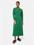 Heavy Crepe Jersey Zip Dress | Green