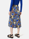 Brushed Rose Jersey Skirt | Blue