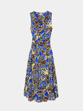Brushed Rose Jersey Dress | Blue