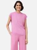 Whitney High Neck T-shirt | Pink