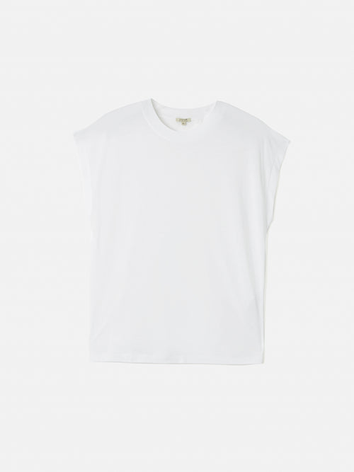 Whitney High Neck T-shirt | White
