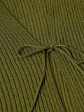 Textured Plisse Cardigan | Green