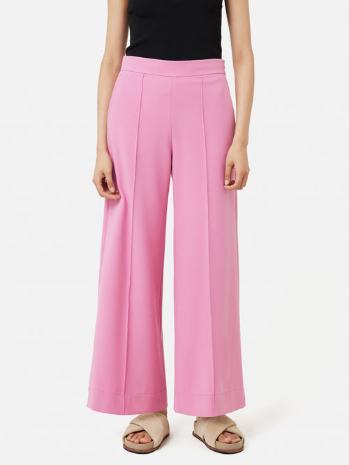 Modern Crepe Sailor Trouser | Pink